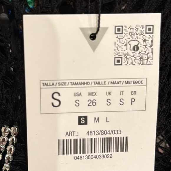 NWT ZARA BEADED MESH DRESS - Picture 16 of 17